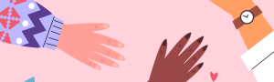illustration of three hands in different angles